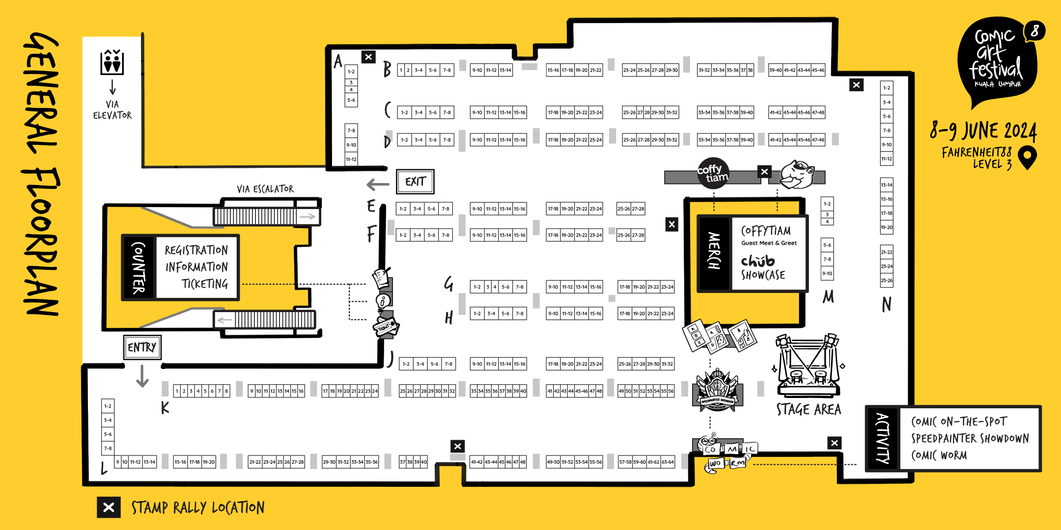Comic Art Festival Kuala Lumpur 8 floorplan